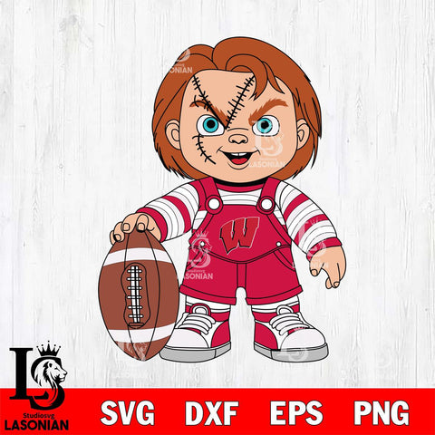 Wisconsin Badgers Chucky Horror 7 Svg Eps Dxf Png File, NCAA svg, Digital Download, Instant Download