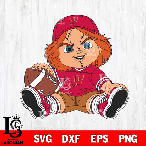 Wisconsin Badgers Chucky Horror 8 Svg Eps Dxf Png File, NCAA svg, Digital Download, Instant Download