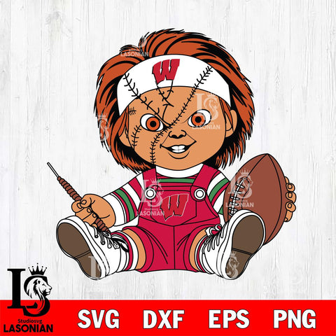 Wisconsin Badgers Chucky Horror 9 Svg Eps Dxf Png File, NCAA svg, Digital Download, Instant Download