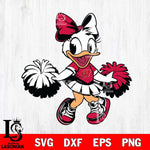 Wisconsin Badgers Daisy Duck Cheerleader Svg Eps Dxf Png File, NCAA svg, Digital Download, Instant Download