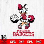 Wisconsin Badgers Daisy Duck Cheerleader Disney, Svg Eps Dxf Png File, Digital Download