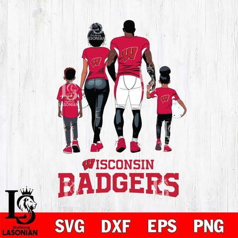 Wisconsin Badgers Family Love Rugby SVG DXF EPS PNG FILE,NCAA SVG, Father day Digital Download,Instant Download, Silhouette