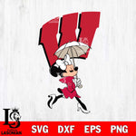 Wisconsin Badgers Fancy Minnie Svg Eps Dxf Png File, Digital Download, Instant Download