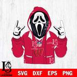 Wisconsin Badgers Ghostface Scream Football Halloween Svg Eps Dxf Png File, NCAA svg, Digital Download, Instant Download