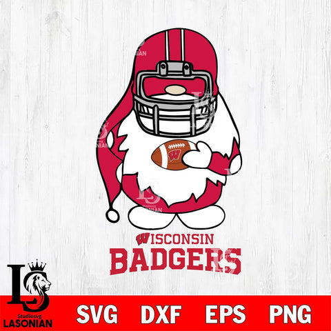 Wisconsin Badgers Gnomes Christmas Svg Eps Dxf Png File, Digital Download, Instant Download