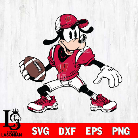 Wisconsin Badgers Goofy Svg Eps Dxf Png File, NCAA svg, Digital Download, Instant Download