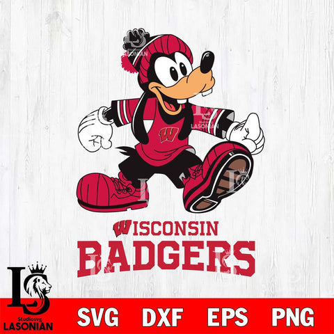 Wisconsin Badgers Goofy Cool Sport SVG DXF EPS PNG FILE,NCAA svg ,Football Digital Download,Instant Download, Silhouette
