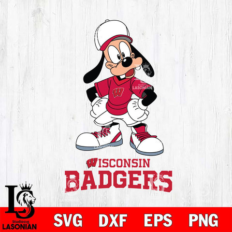 Wisconsin Badgers Goofy Sport SVG DXF EPS PNG FILE,NCAA svg ,Football Digital Download,Instant Download, Silhouette