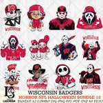Wisconsin Badgers Halloween Bundle 12 SVG Svg Eps Dxf Png File, NCAA bundle svg, Digital Download, Instant Download