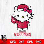 Wisconsin Badgers Hello Kitty Best Fan Svg Eps Dxf Png File, Digital Download, Instant Download