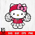Wisconsin Badgers Hello Kitty Cheerleader 5 Svg Eps Dxf Png File, Digital Download, Instant Download
