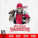Wisconsin Badgers Jason Voorhees 2 Svg Eps Dxf Png File, Digital Download