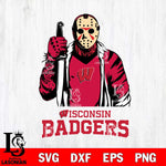 Wisconsin Badgers Jason Voorhees 6 Svg Eps Dxf Png File, Digital Download