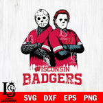 Wisconsin Badgers Jason Voorhees 8 Svg Eps Dxf Png File, Digital Download