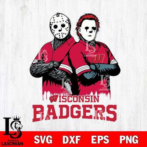 Wisconsin Badgers Jason Voorhees 8 Svg Eps Dxf Png File, Digital Download