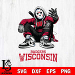 Wisconsin Badgers Jason Voorhees Halloween SVG Svg Eps Dxf Png File, Digital Download, Instant Download