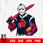 Wisconsin Badgers Jason Voorhees Horror 11 Svg Eps Dxf Png File, NCAA svg, Digital Download, Instant Download