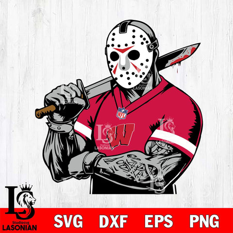 Wisconsin Badgers Jason Voorhees Horror 6 Svg Eps Dxf Png File, NCAA svg, Digital Download, Instant Download