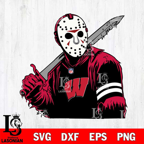 Wisconsin Badgers Jason Voorhees Horror 7 Svg Eps Dxf Png File, NCAA svg, Digital Download, Instant Download