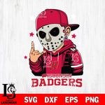 Wisconsin Badgers Jason Voorhees Horror 9 Svg Eps Dxf Png File, NCAA svg, Digital Download, Instant Download