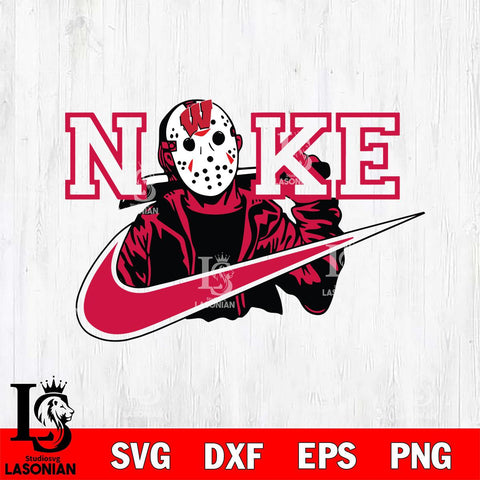 Wisconsin Badgers Jason Voorhees Nike Svg Eps Dxf Png File, Digital Download, Instant Download