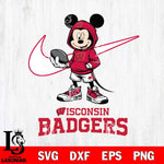Wisconsin Badgers Mikey Mouse Disney NIKE, Svg Eps Dxf Png File, Digital Download