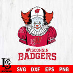 Wisconsin Badgers Pennywise Horror Sport 7 Svg Eps Dxf Png File, Digital Download