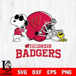 Wisconsin Badgers Snoopy Sport 2 Svg Eps Dxf Png File, Digital Download