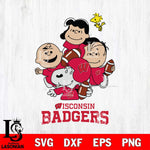 Wisconsin Badgers Snoopy Sport 4 Svg Eps Dxf Png File, Digital Download