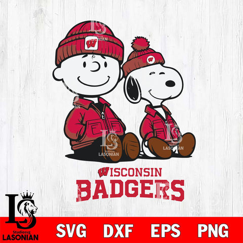 Wisconsin Badgers Snoopy Sport 6 Svg Eps Dxf Png File, Digital Download