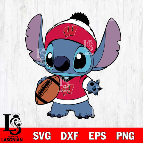 Wisconsin Badgers Stitch Svg Eps Dxf Png File, NCAA svg, Digital Download, Instant Download
