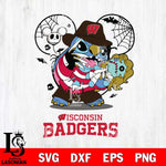 Wisconsin Badgers Stitch Freddy Krueger Halloween Svg Eps Dxf Png File, Digital Download, Instant Download