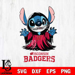 Wisconsin Badgers Stitch Ghost Svg Eps Dxf Png File, NCAA svg, Digital Download, Instant Download