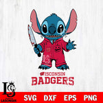 Wisconsin Badgers Stitch Horror 2 Svg Eps Dxf Png File, NCAA svg, Digital Download, Instant Download
