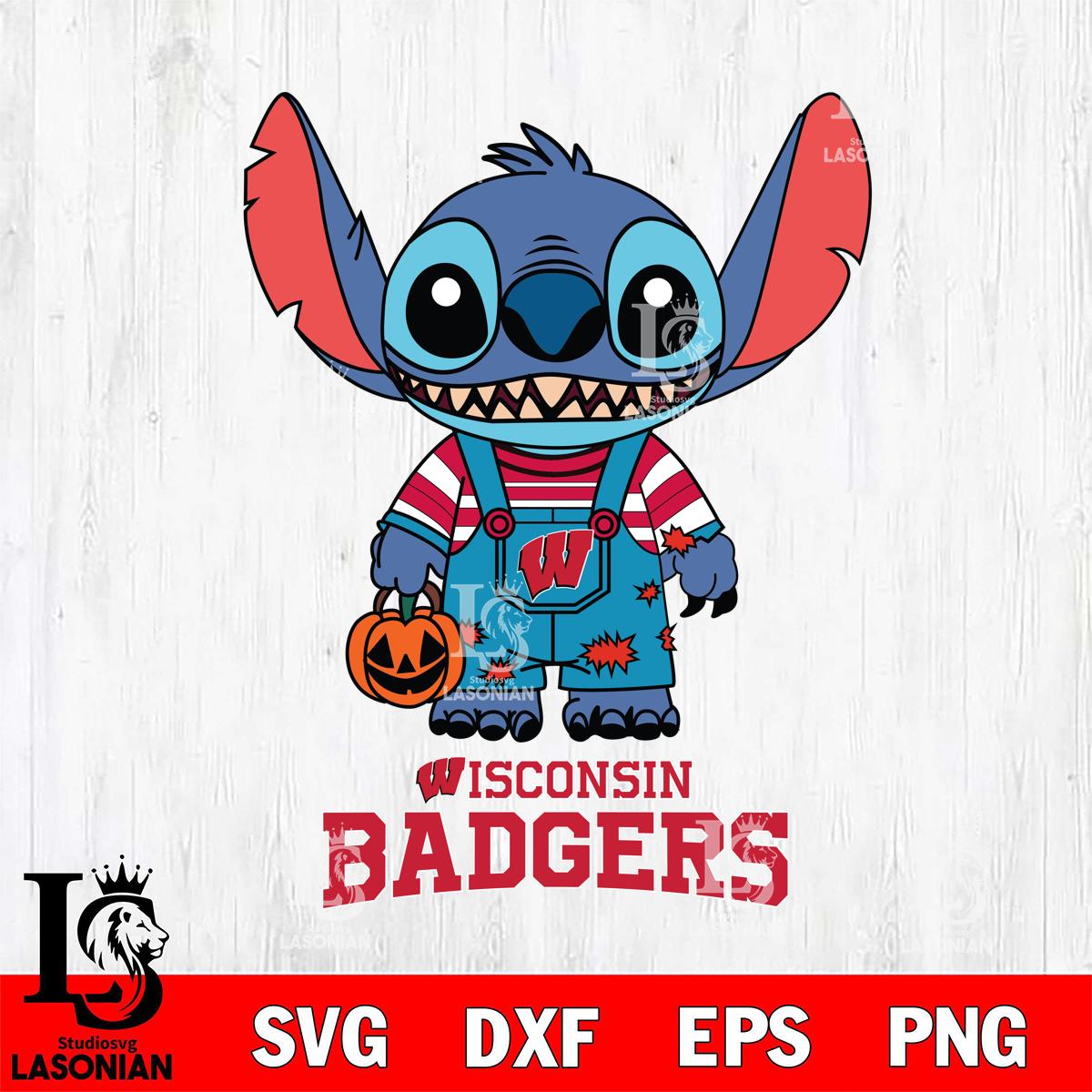 Wisconsin Badgers Stitch Horror Halloween – lasoniansvg