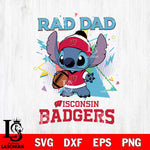 Wisconsin Badgers Stitch Rad Dad SVG DXF EPS PNG FILE, NCAA File Cut,Digital Download,Instant Download