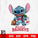 Wisconsin Badgers Stitch Zombie Svg Eps Dxf Png File, NCAA svg, Digital Download, Instant Download