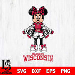 Wisconsin Badgers Style Minnie Disney Svg Eps Dxf Png File, Digital Download, Instant Download