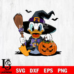 Witch Donald Duck SVG DXF EPS PNG FILE, Halloween File Cut, Digital Download,Instant Download, Silhouette,Horror Cricut
