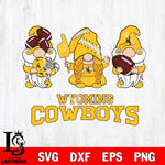 Wyoming Cowboys 3 Gnomes Football Svg Eps Dxf Png File, Digital Download, Instant Download