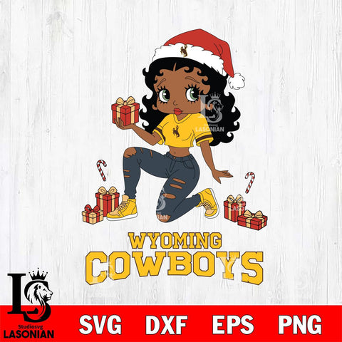 Wyoming Cowboys Betty Boop Gift File Cut, NCAA SVG DXF EPS PNG PDF File, Digital Download , Criucut , Silhouette