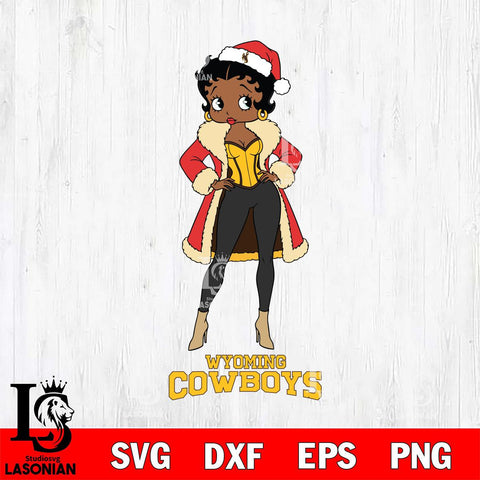 Wyoming Cowboys Betty Boop Queen File Cut, NCAA SVG DXF EPS PNG PDF File, Digital Download , Criucut , Silhouette