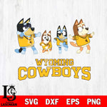 Wyoming Cowboys Bluey Dance Mode Squats Svg Eps Dxf Png File, Digital Download, Instant Download