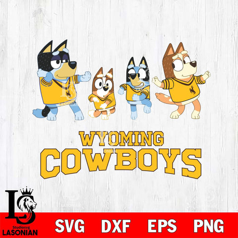 Wyoming Cowboys Bluey Dance Mode Squats Svg Eps Dxf Png File, Digital Download, Instant Download