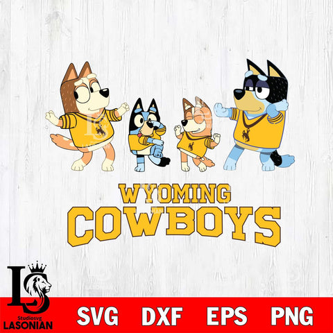 Wyoming Cowboys Bluey Dance Squats Svg Eps Dxf Png File, Digital Download, Instant Download