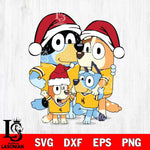 Wyoming Cowboys Bluey Family Christmas Svg Eps Dxf Png File, Digital Download, Instant Download