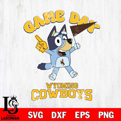 Wyoming Cowboys Bluey Game Day Svg Eps Dxf Png File, Digital Download, Instant Download