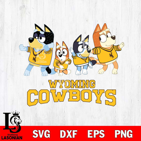 Wyoming Cowboys Bluey Mode Dance Squats Svg Eps Dxf Png File, Digital Download, Instant Download