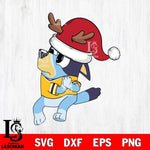 Wyoming Cowboys Bluey Santa Claus Christmas Svg Eps Dxf Png File, Digital Download, Instant Download