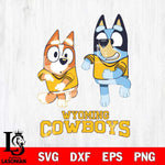 Wyoming Cowboys Bluey with Chilli Dance Svg Eps Dxf Png File, Digital Download, Instant Download